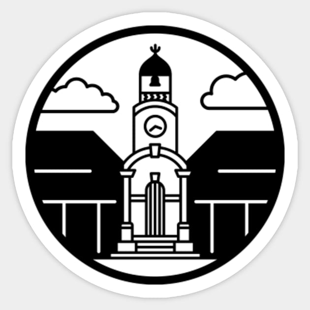 Tour Aotearoa - Hokitika Clocktower Icon Sticker by tomnapper